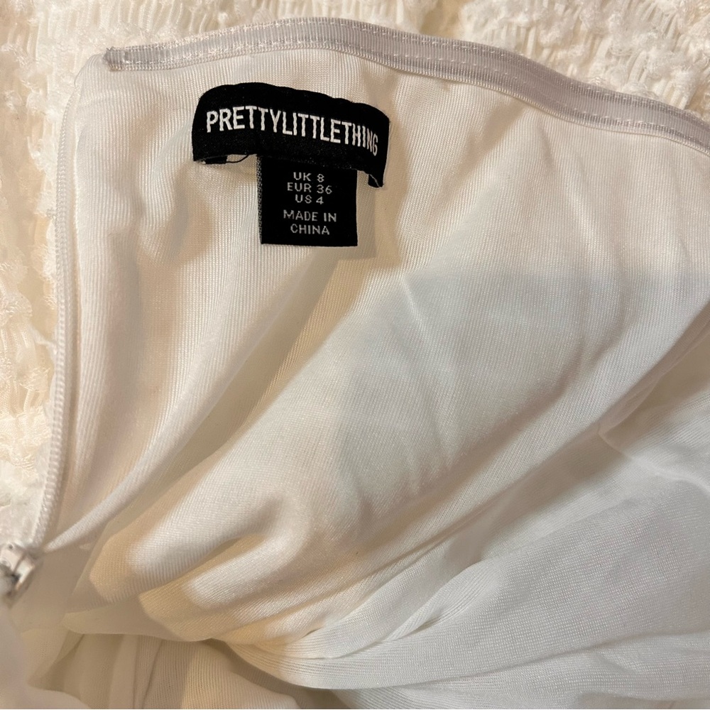 PrettyLittleThing Strapless Bubble Mini Dress - Size 4 - Picture 5 of 9